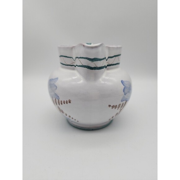 Arabian Hand Painted Pitcher Floral made In Finland 32 oz Marked CY3 - Picture 4 of 11